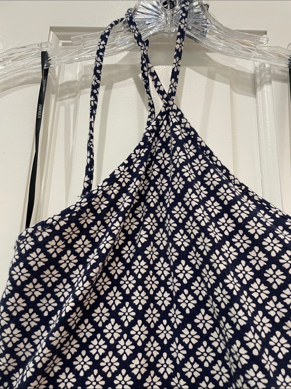 Forever 21 Navy and White Floral Halter Camisole - Picture 3 of 3